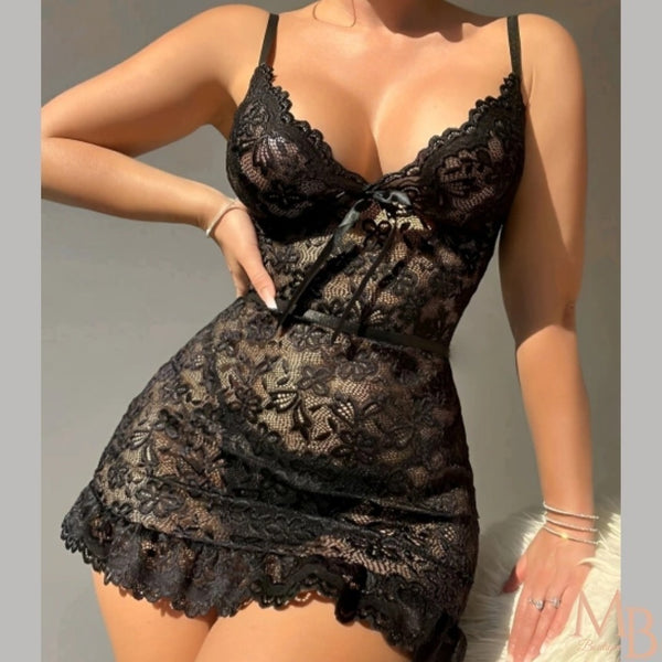 Camisola transparente com calcinha