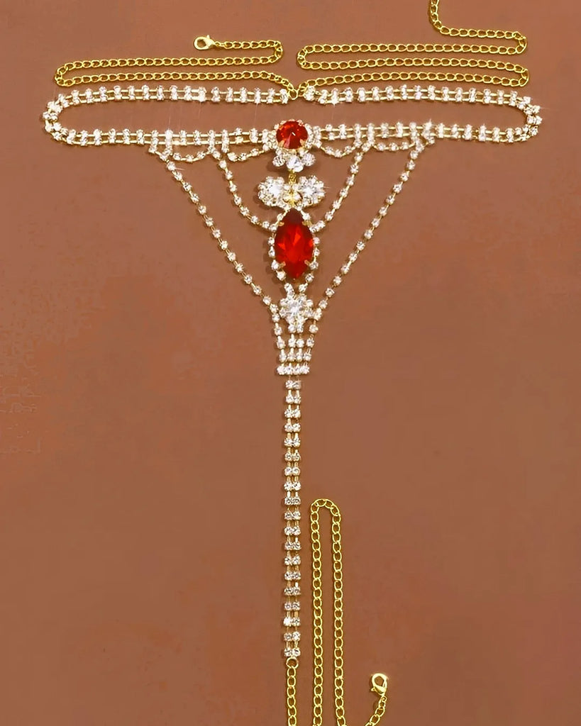 Calcinha de strass (contém regulagem na lateral)