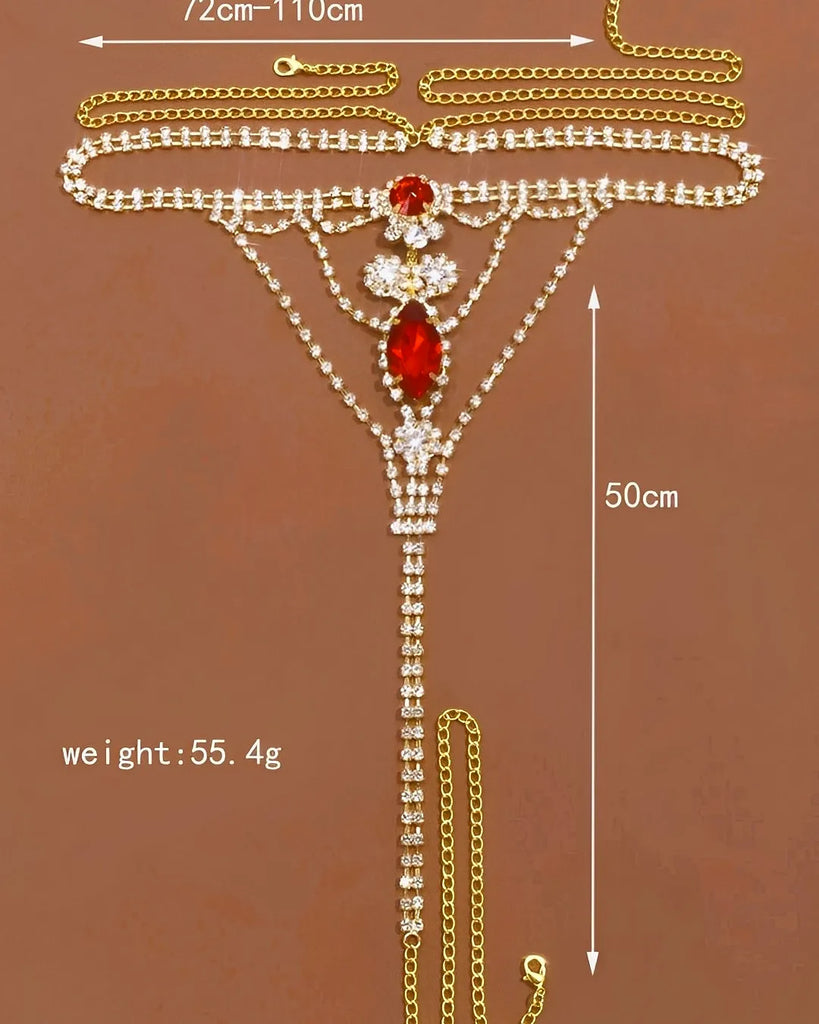 Calcinha de strass (contém regulagem na lateral)